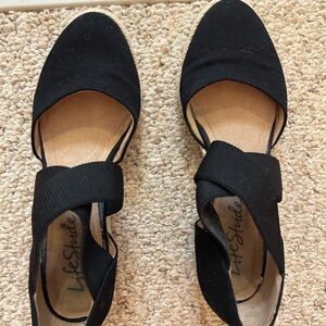 Life Stride Velocity 2.0 black women’s wedges, size 7